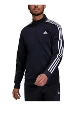 NWT Adidas Men's 3 Striped Tricot Track Jacket Blue H46101 Size S