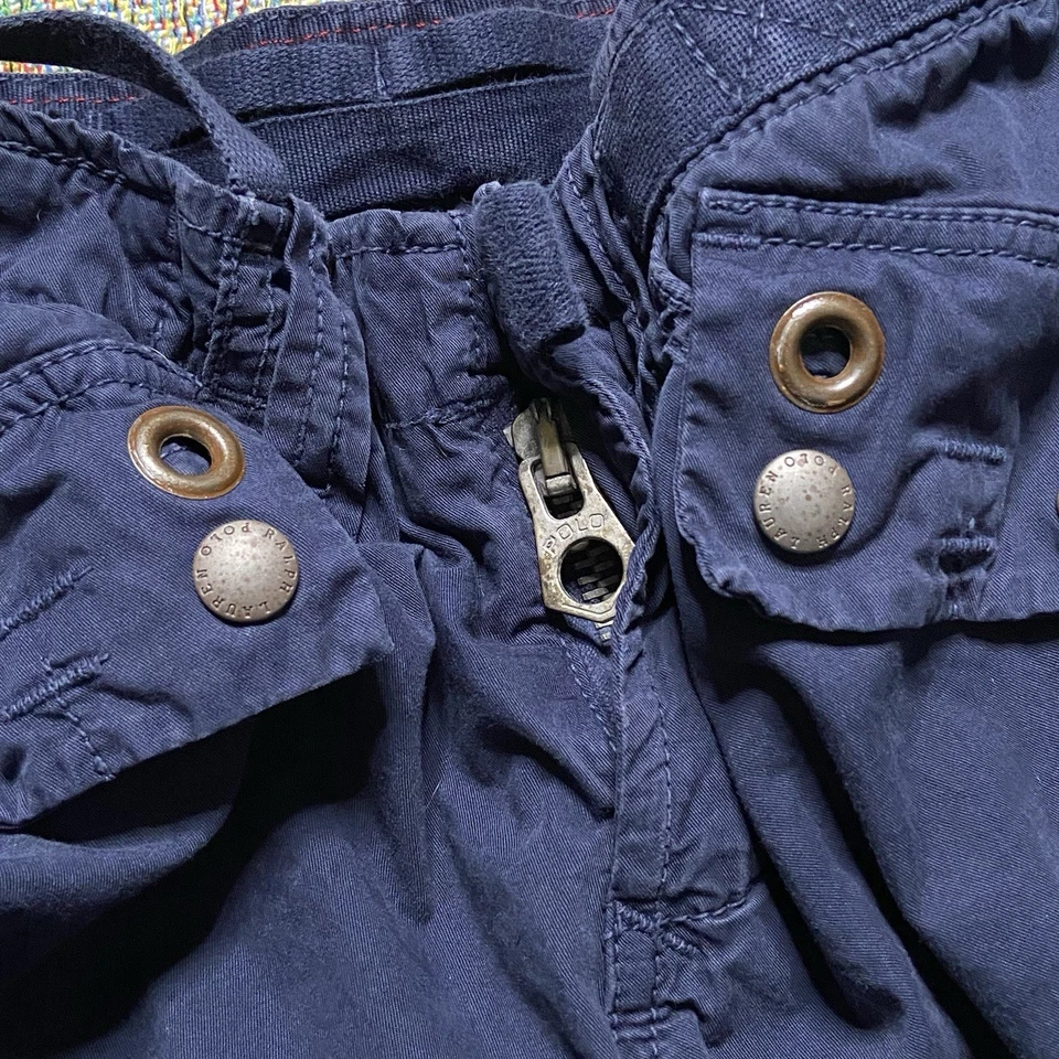 Pantalones Polo Ralph Lauren De Colección Para Mujer 2 Desteñidos Paracaidista Carga Militar Y2K Foto 4 de 4