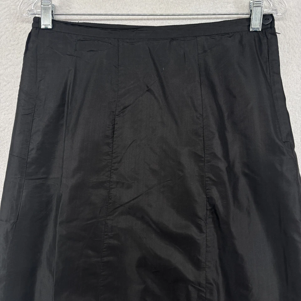 Falda APRIL CORNELL M Maxi 100% Seda Cremallera Lateral Cintura Elástica Negra Foto 3 de 4