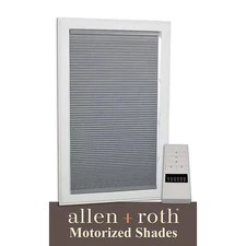 ALLEN + ROTH 31" X 72" Gray Blackout Cordless Motorized Cellular Shade - NEW!