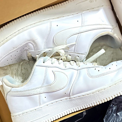Nike Air Force 1 Men s Low Top Lace-Up Athletic Sneakers Solid White