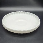 Vintage Fenton Thumbprint Milk Glass Chip n Dip Plate-Plate Only-11.5" MCM RETRO