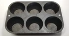 Vintage Lodge Cast Iron Muffin Pan 6-Hole #5P2 Excellent Pre-owned Condition