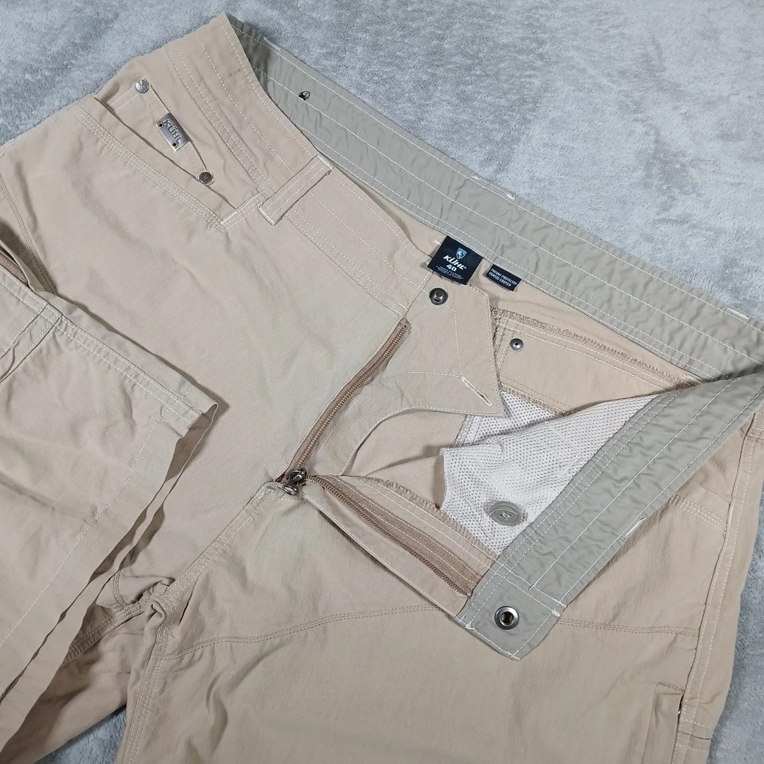 Kuhl Shorts Men's 40 Vented Crotch Cargo Zip Pocket Hiking Outdoors Work