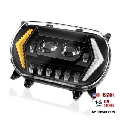 120W Road Glide Led Headlight with High Low Beam, Turn Signals, DRL,