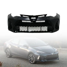 Front Bumper Cover Kit Set For To-yo-ta Corolla SE XSE,W/Grille and Fog Lights
