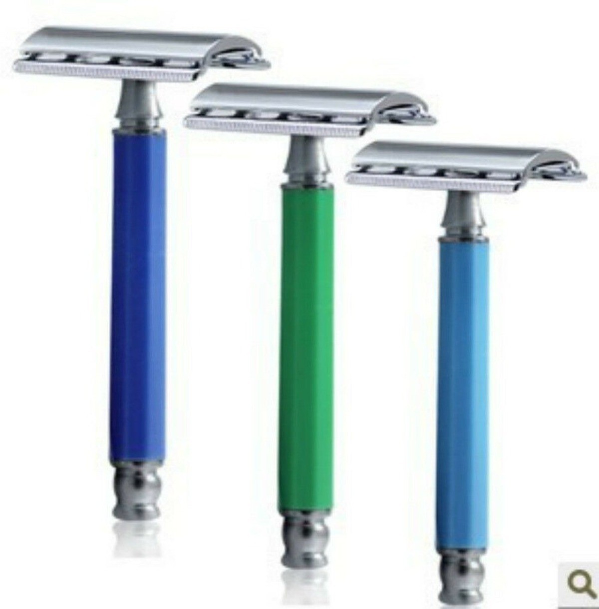 Green Men's Razor Men's Classic Traditional Double Edge Chrome Shaving Safety Razor Kit ...