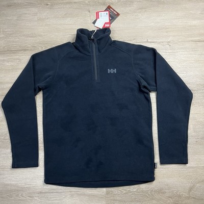 Helly Hansen Daybreaker 1/2 Zip Fleece Pullover Polartec Black Mens Small NWT