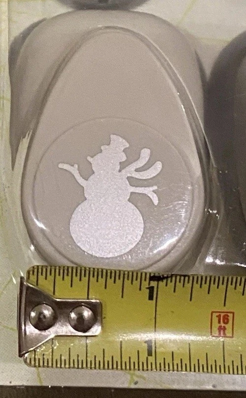 The Paper Studio Winter Punch Set Of 4 Tree Snowflake Snowman Reindeer - Image 2 of 4