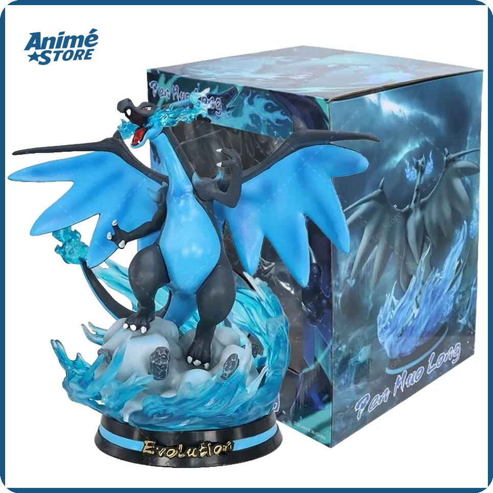 Charizard X Figurine Lumineuse de 25 cm pour Décorer un Bureau de Gamer