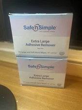 Safe N Simple EXTRA LARGE Adhesive Remover  4" x 4 3/4" Wipes, 50 Per Box