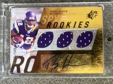 2009 Upper Deck SPx Rookies 232/549 Percy Harvin Autographed Jersey Viking Gator