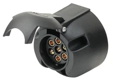 Trailer Caravan Camper 7 Pin Large Round Plastic Socket ADR Approved