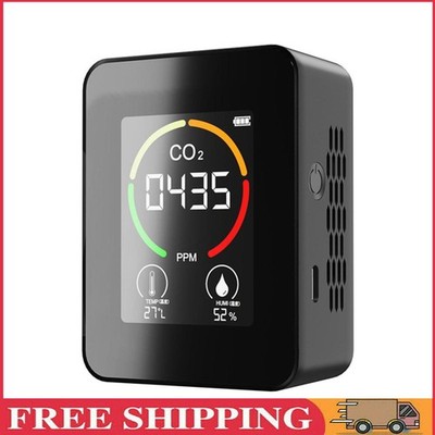Semiconductor Sensor CO2 Air Quality Temperature Humidity Tester (Black)