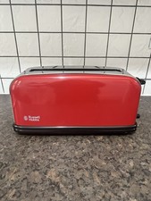 Red Toaster Long One Slot Russell Hobbs Pitta Ciabatta