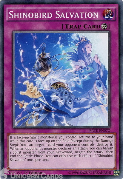 RATE-EN072 Shinobird Salvation Common 1st Edition Mint YuGiOh Card