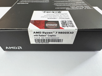 AMD 100-100001084WOF AMD RYZEN7 9800X3D 8CORE PROCESSOR RADEON