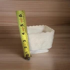VTG Anchor Hocking Harvest Grape Pedestal Planter Square Scalloped Milk Glass