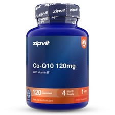 Co Q10 120mg with Vitamin B1 - Ubiquinone Form - Supports Heart & Energy