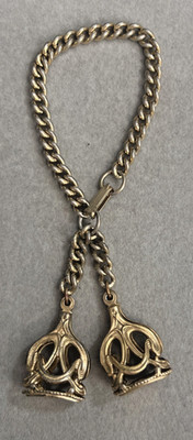 Vintage ''Antique Style'' Pocket Watch FOB CHARM Bracelet Heavy Plating Loss