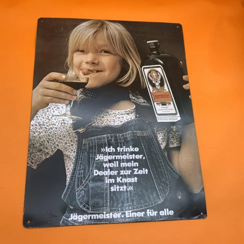 Retro Tin Sign Jagermeister 1970s German