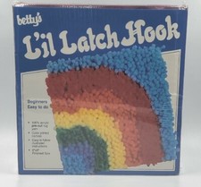 Betty  s Industries Lil Latch Hook 183 Rainbow 6x6 Finished Size NEW and SEALED