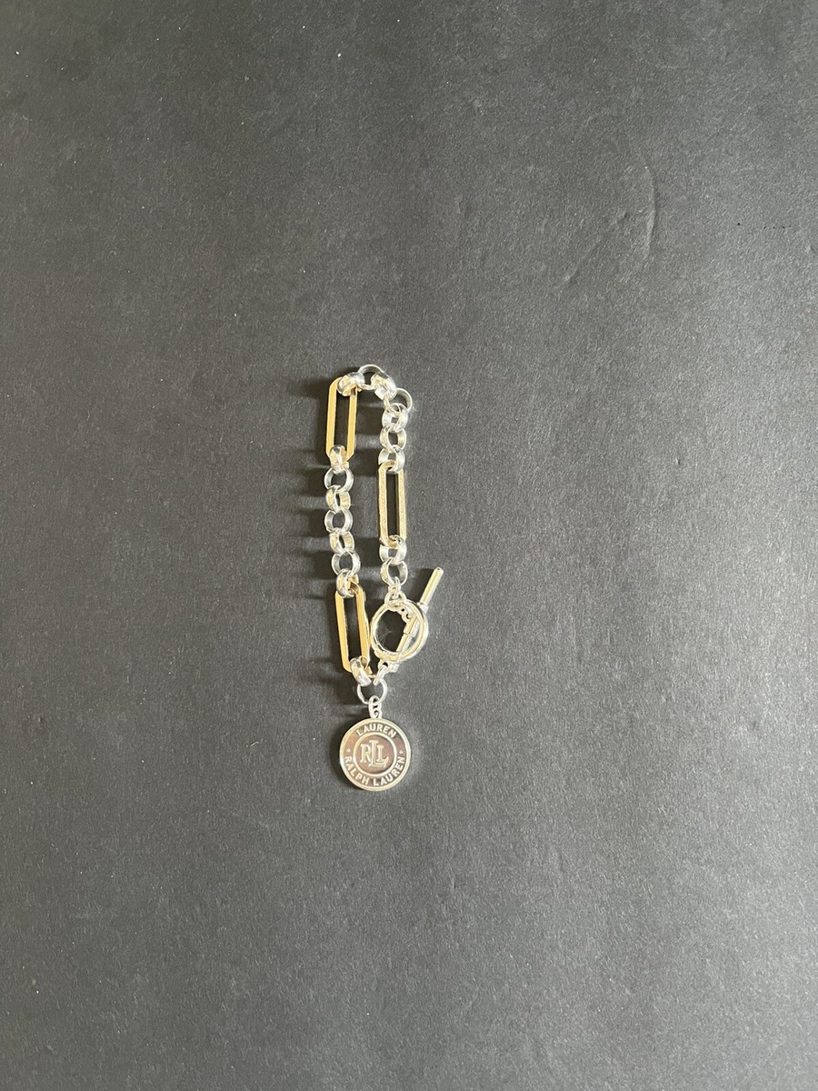 ブレスレット RALPH LAUREN Silver Tone Logo Flex Bracelet Lauren Ralph Lauren Silver Tone Crystal Baguette Flex Line