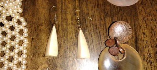 Necklace Shell Jewelry Island Boho Mosaic Arrowhead Pearl Tie Costume 8pc Lot - Picture 6 of 23