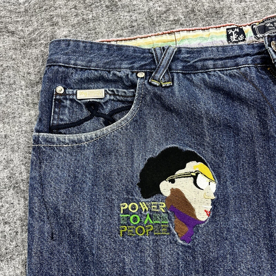 LRG 短裤男式 44 蓝色牛仔裤宽松提升研究组嘻哈滑板 — 第 3/4 张图片