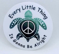 Sea Turtle Peace Vinyl Sticker