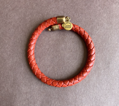Vintage Sixty Six Alex And Ani Red Braided Leather Wrap Bracelet