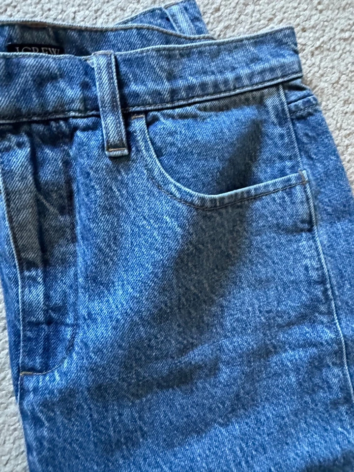 Saia jeans J Crew midi fenda frontal nova sem etiquetas em lavagem de nogueira tamanho 28 - Imagem 4 de 4