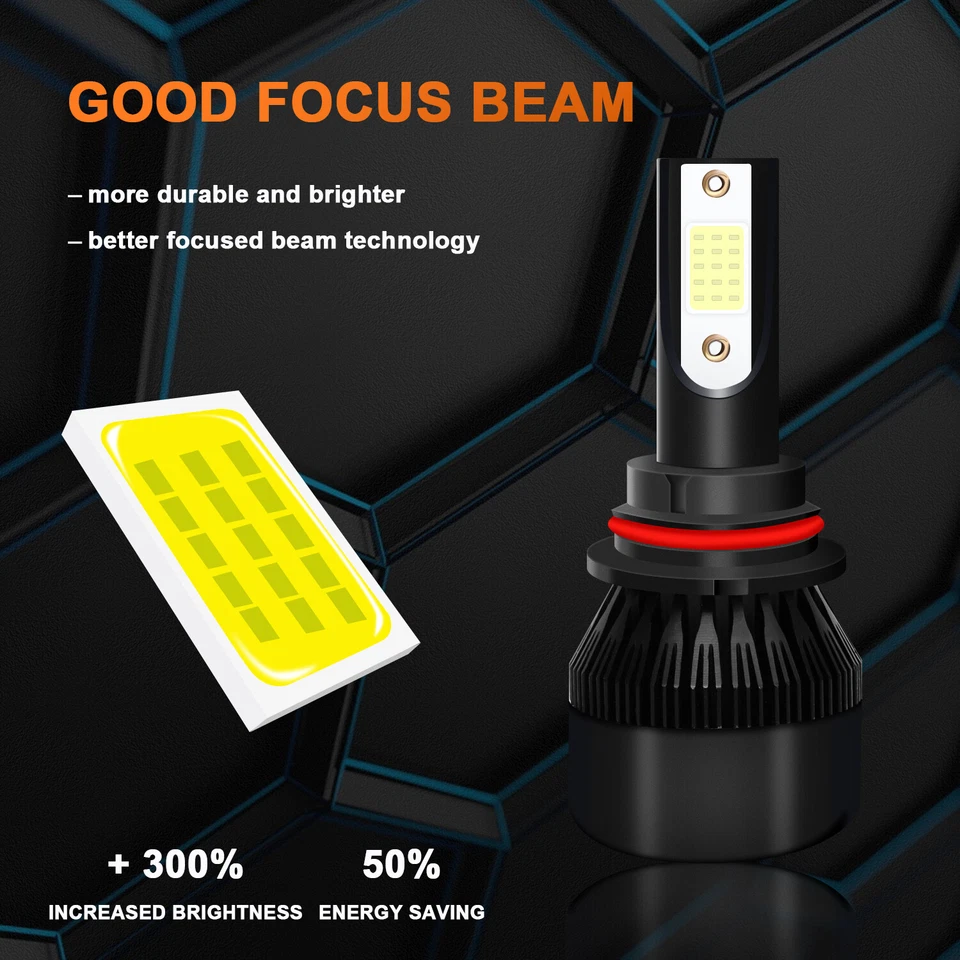 Combo de 4 faros LED 9007 para Pontiac Grand Am 1999-2005 + 880 faros antiniebla Foto 2 de 4