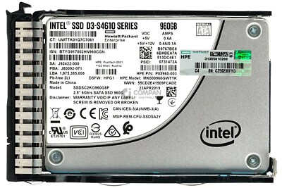 P08622-001 HPE 960GB 6G SATA DS 2.5 SFF SSD | eBay UK
