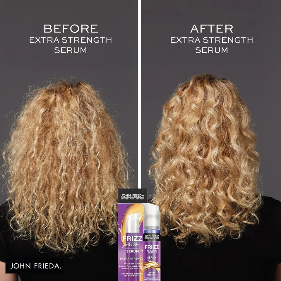 Suero capilar John Frieda anti frizz 1,69 oz (paquete de 2) extra fuerte con aceite de argán Foto 4 de 4