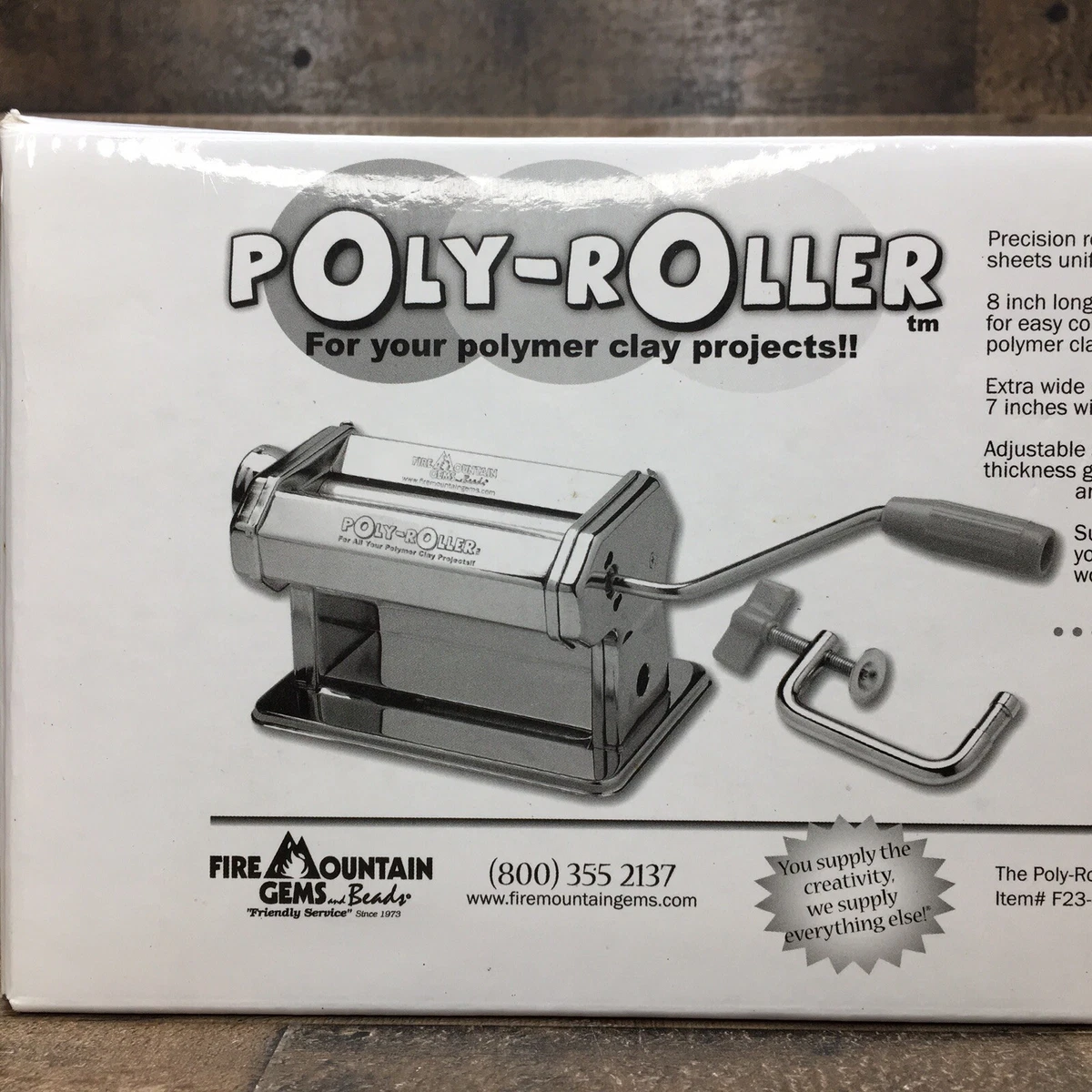 Poly-Roller Polymer Clay Roller Machine 7” From Fire Mountain Gems  F23-3264TL