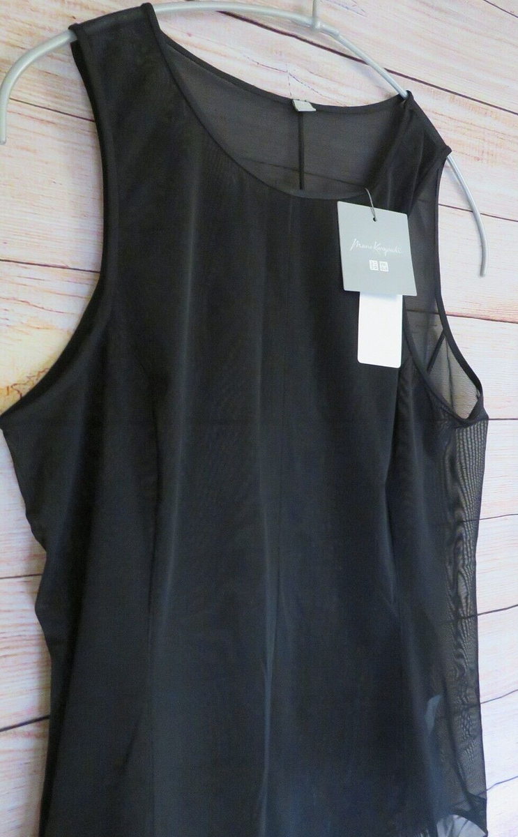 Mame Kurogouchi Uniqlo Women Sheer Sleeveless Top Black M NWT | eBay