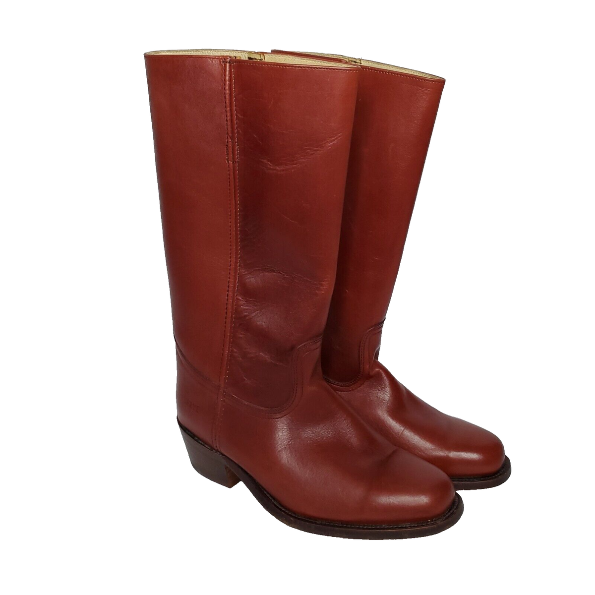 Frye Boots Mens 8.5 Red Brown Lace Up Leather 84716 Brown Frye Leather Boots for Men for Sale | Shop New & Used  main image 2