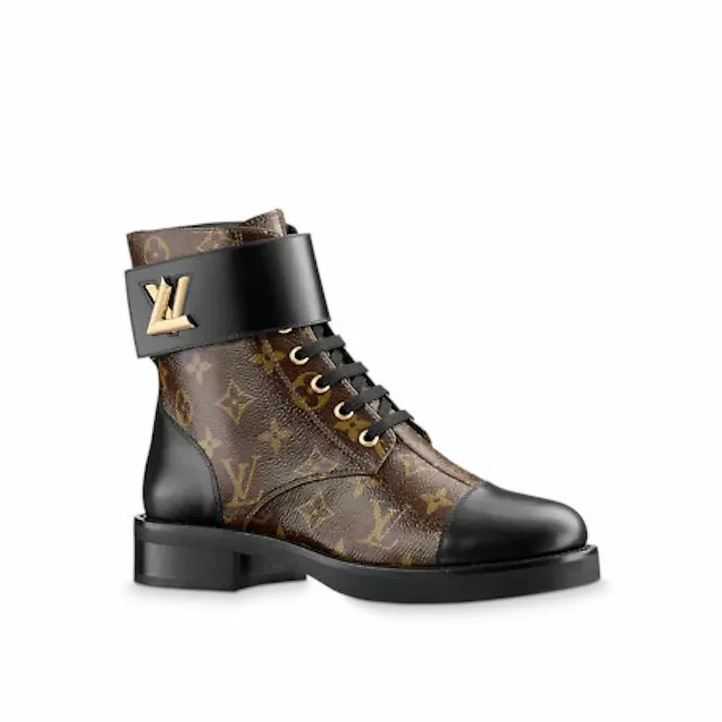 Louis Vuitton LV Monogram Wonderland Flat Ranger Combat boots 38.5