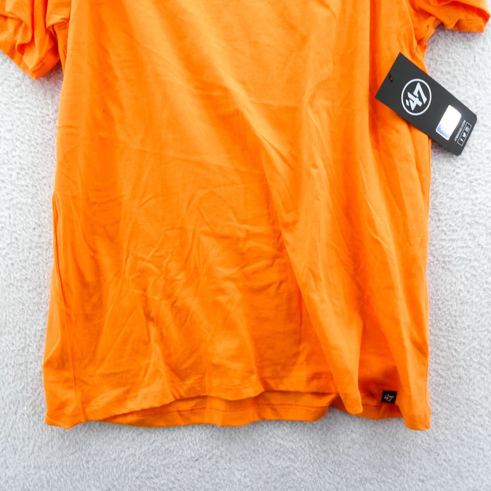Philadelphia Flyers Shirt Large Mens '47 Brand NHL Orange Cotton Knit Hockey Tee - Image 2 of 4