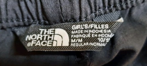 North Face Girls Pull On Nylon Crop Trail Track Pants Size M Black Outdoor - Picture 4 of 10