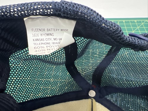 Vintage Qwik Lite Batteries Patch Trucker Hat Cap Blue SnapBack Used Good. - Picture 14 of 14