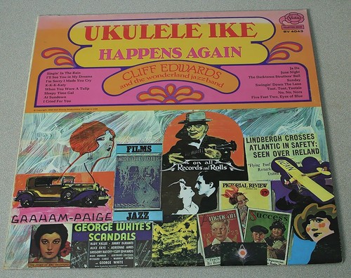 Cliff Edwards Ukulele Ike Happens Again Buena Vista Records Vinyl LP - Picture 1 of 8