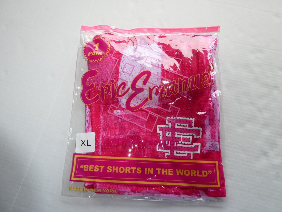 Short Eric Emanuel EE Basic 'Paint Can' - Rose - Taille L - Neuf Avec étiquettes