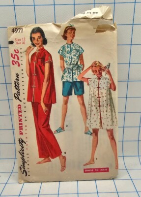 VTG simplicity pattern #4971 Misses Size 10 Bust 30 Designer Fashion Uncut