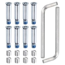 Inline Skate Axle Screw Replacement Roller Wheel Repair Kit with Spacer Wrench