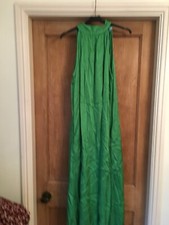 GALLERY GREEN DRESS MAXI SILKY FABRIC SLEEVELESS WORN ONCE EUR 36 TO 38 SMALL