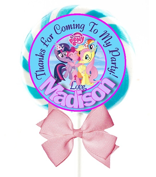 MLP MY LITTLE PONY LOLLIPOP BIRTHDAY ROUND PARTY STICKERS FAVORS 1.5", 2", 2.5" eBay