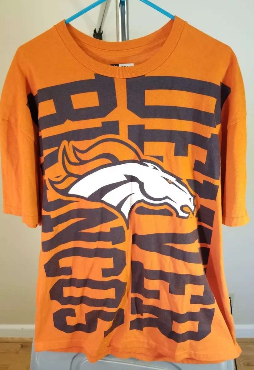 Denver Broncos NFL Classic Orange Team Logo XL T Shirt eBay