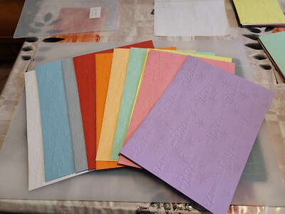 Embossed Dollhouse or DIORAMA WALLPAPER 2 Sheets A4 10 Colors